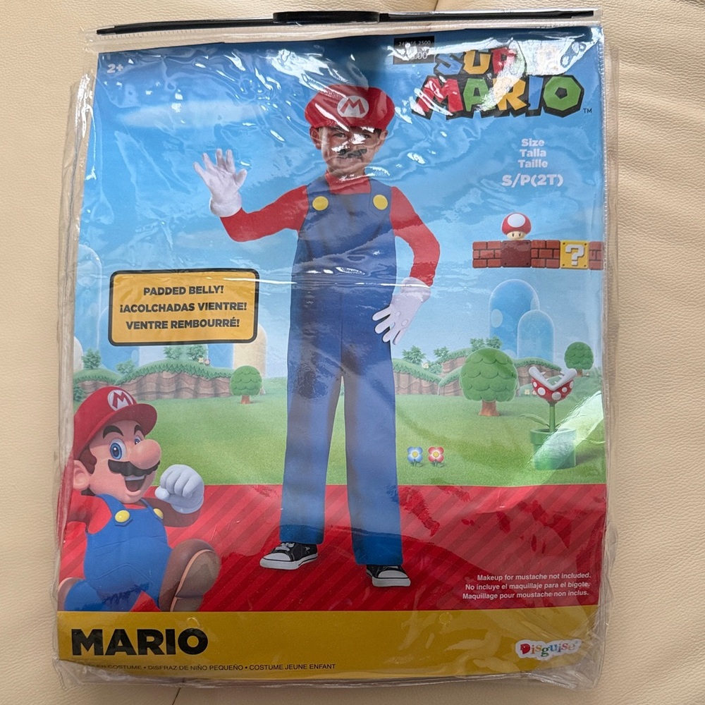 Disguise Mario Costume with Red Hat and Blue Overalls 2T